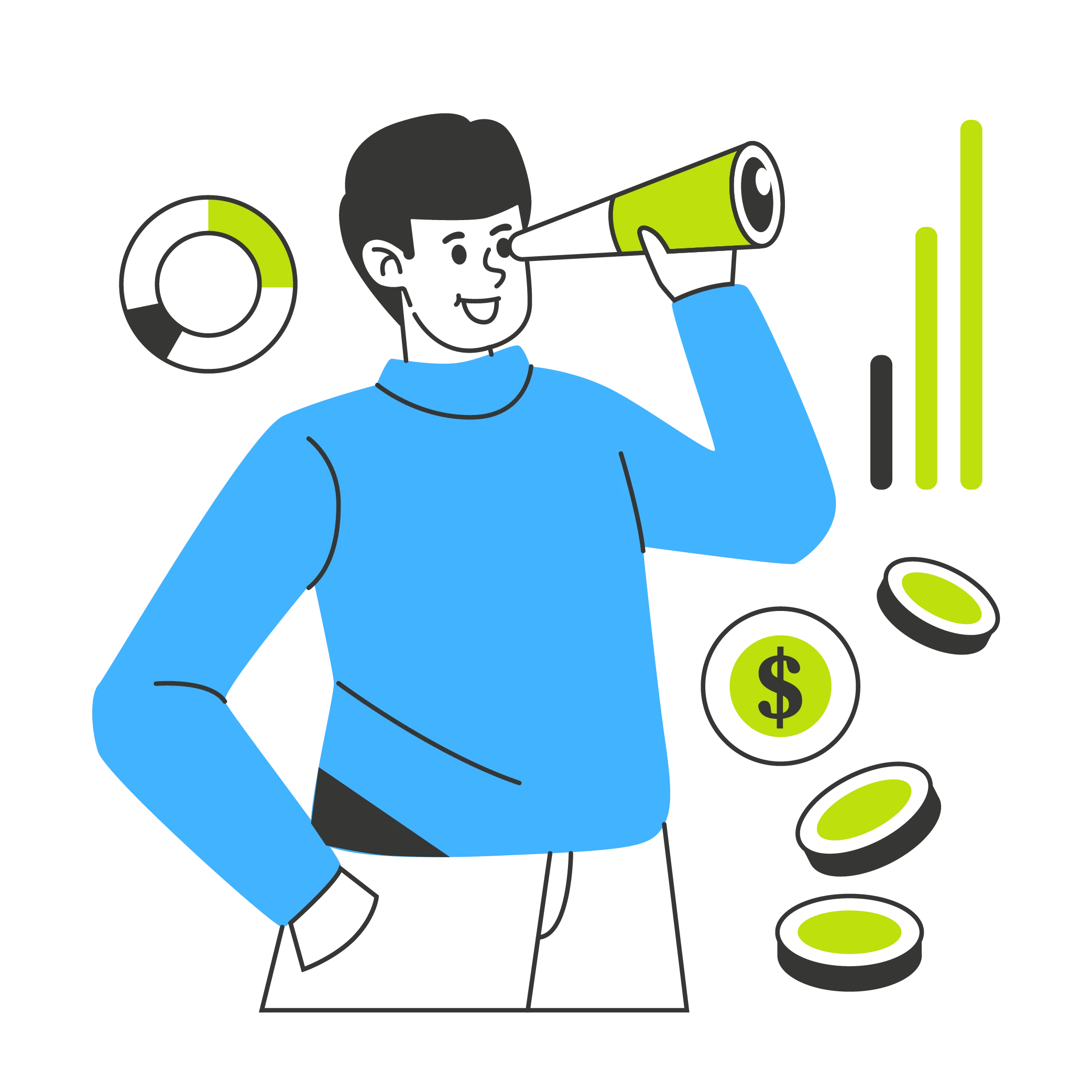 Illustration zu häufigen Fragen rund um Shopify-Conversion-Optimierung
